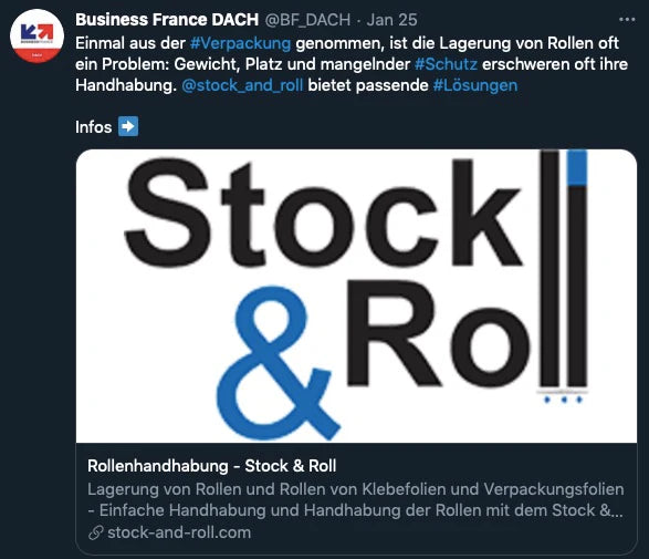 La chambre de commerce en Allemagne parle de nous