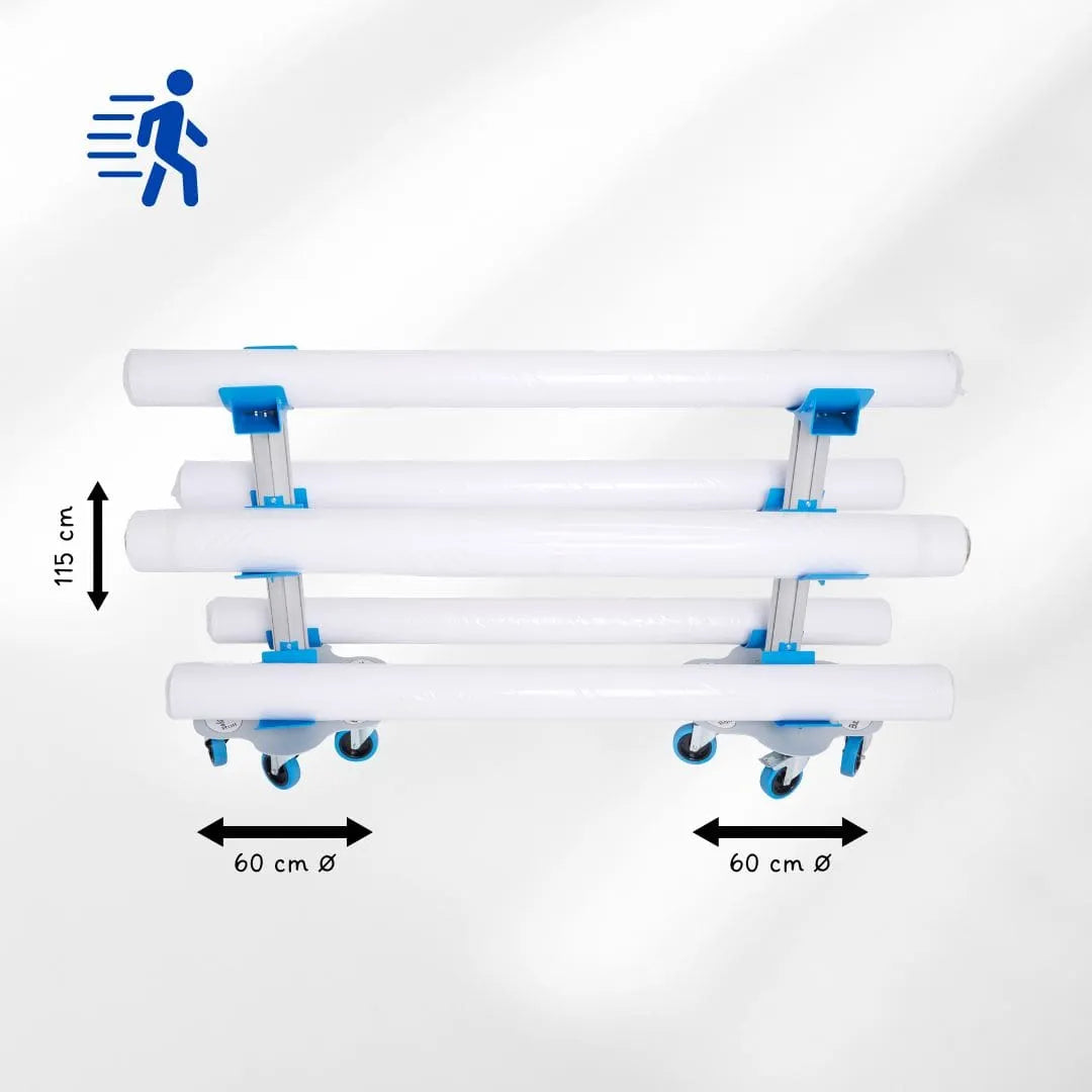 Buddy Roll - Transportgestell 1 bis 6 Rollen sehr großes Format