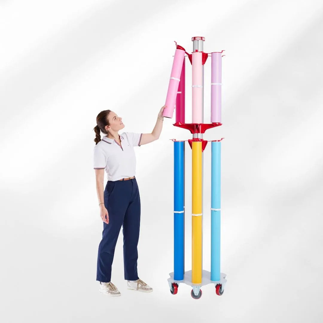 Podium - Fixed and rotative storage cart 12-18 rolls