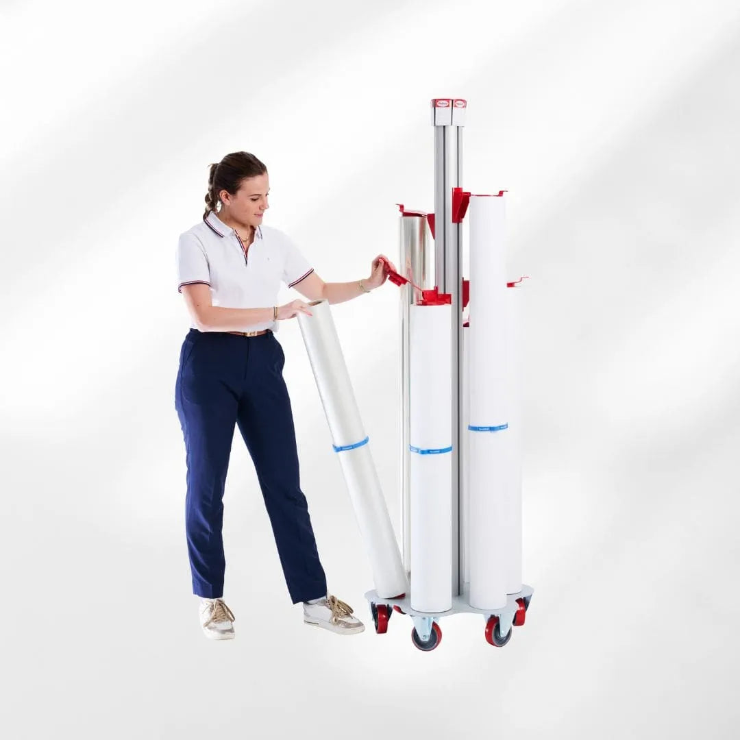 Podium - Fixed and rotative storage cart 6-12 rolls