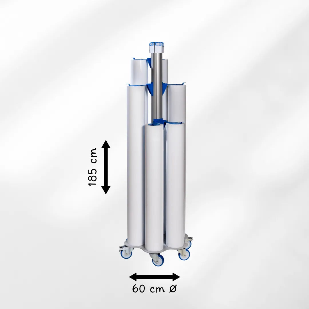 Stock & Roll - Transport carts for 6 or 12 rolls