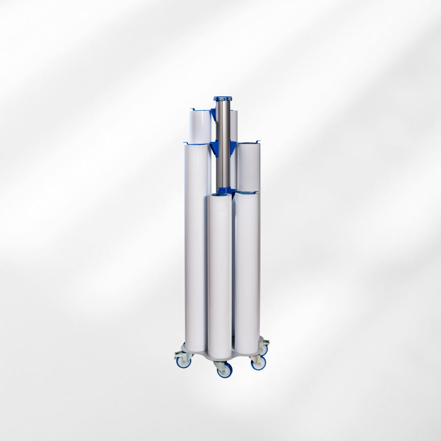 Stock & Roll - Storage and handling carts for wide format rolls